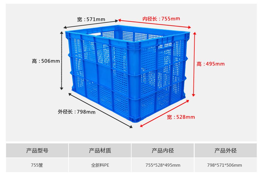軒盛塑業(yè)755塑料周轉筐